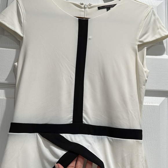 Victoria’s Secret Classic Contrast Dress - Worn 1x Circa 2013 Sz Med Soft Peplum - Picture 6 of 8
